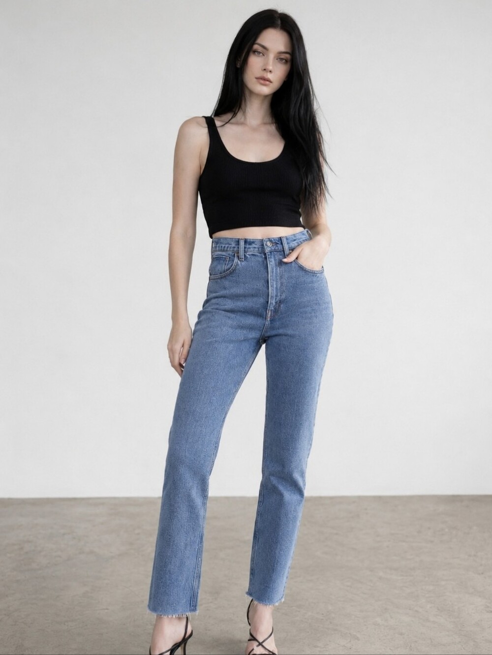 Abercrombie & Fitch Curve Love Ultra High Rise Ankle Straight Jeans Size 28 CC - Picture 2 of 12